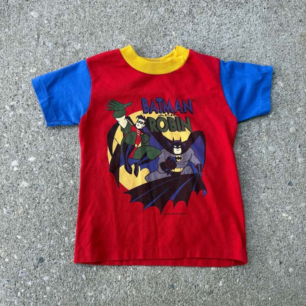 ‘95 Kids Multicolor Batman and Robin Tee Size 3t